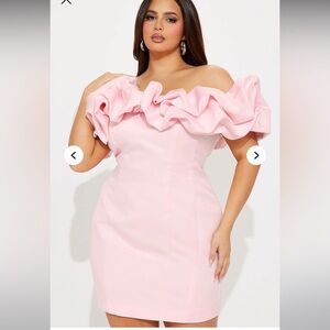 Fashion Nova Strapless Pink Dress